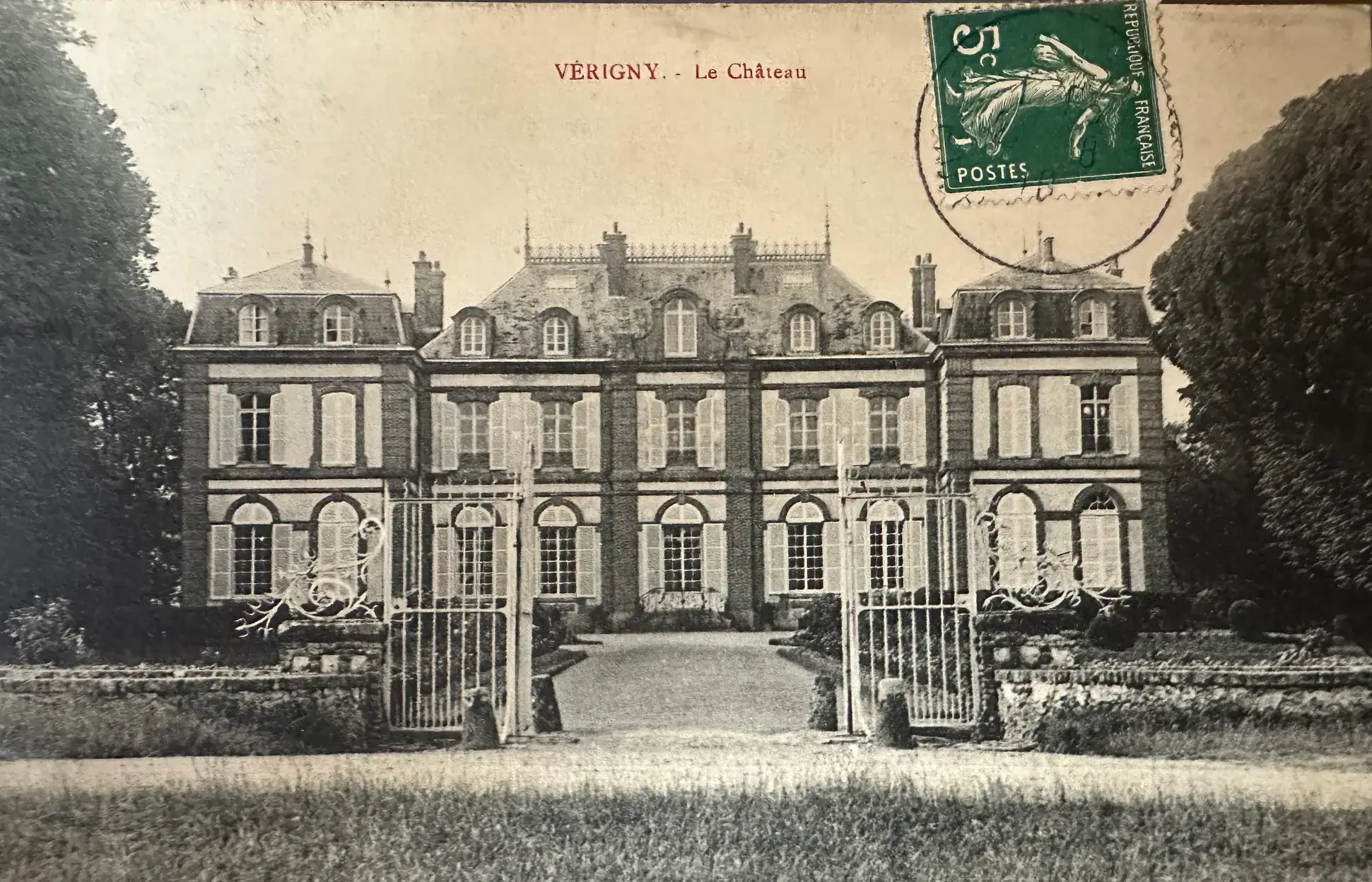 Carte postale ancienne du château de Vérigny
