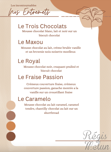 Présentation des spécialités de la pâtisserie Melun